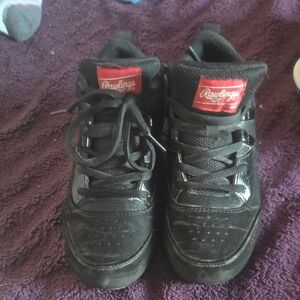 Rawlings Kids Black and Red Sneakers